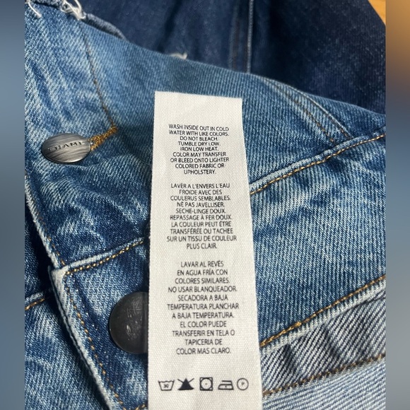 NWOT Frame- Reconstructed Denim Jacket. Size L - Picture 10 of 13